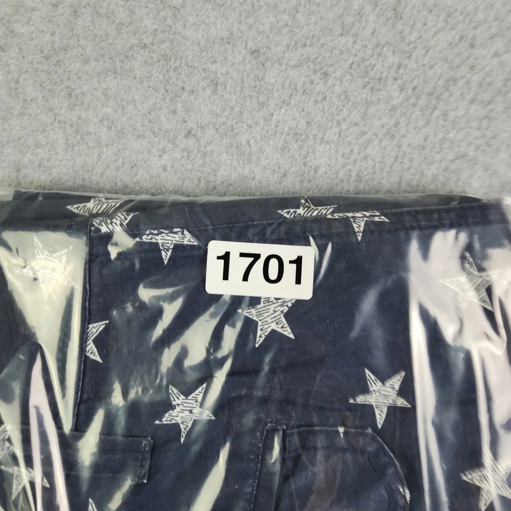 Southpole Shorts Mens 38 Blue Star Print Flat Front Casual Streetwear Americana